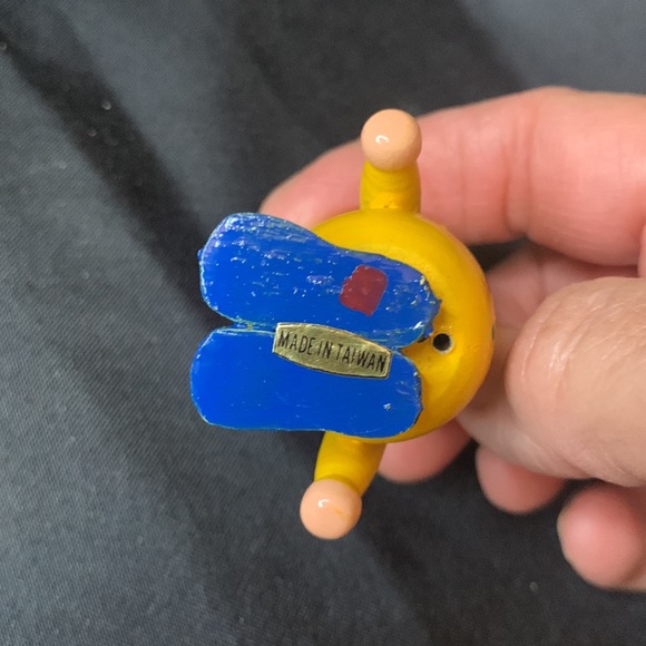 Set of 3 vintage hand painted wood clowns - Picture 10 of 10